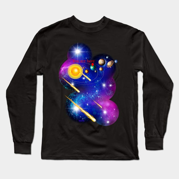 You are here Long Sleeve T-Shirt by MetroInk